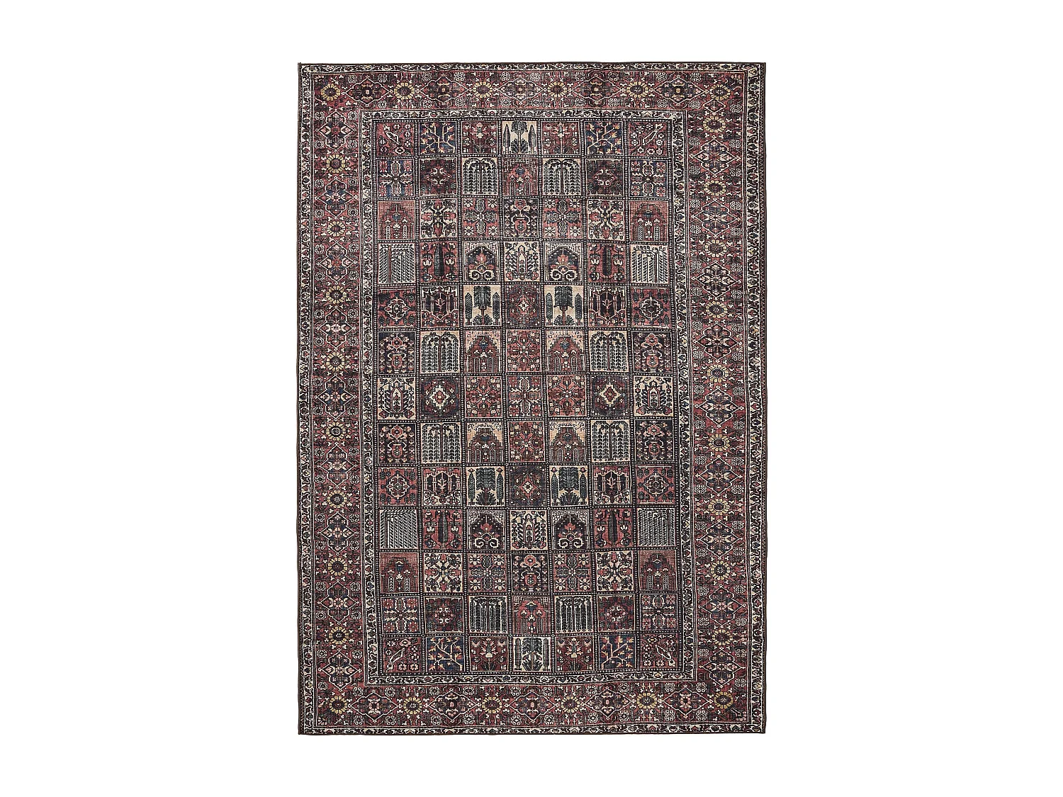 Tapis lavable George Multicouleur/Rouge 80x150 cm
