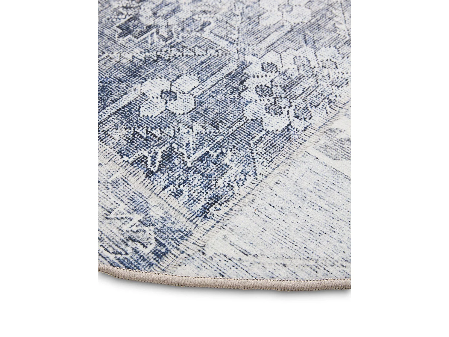 Tapis lavable George Bleu ø 120 cm rond