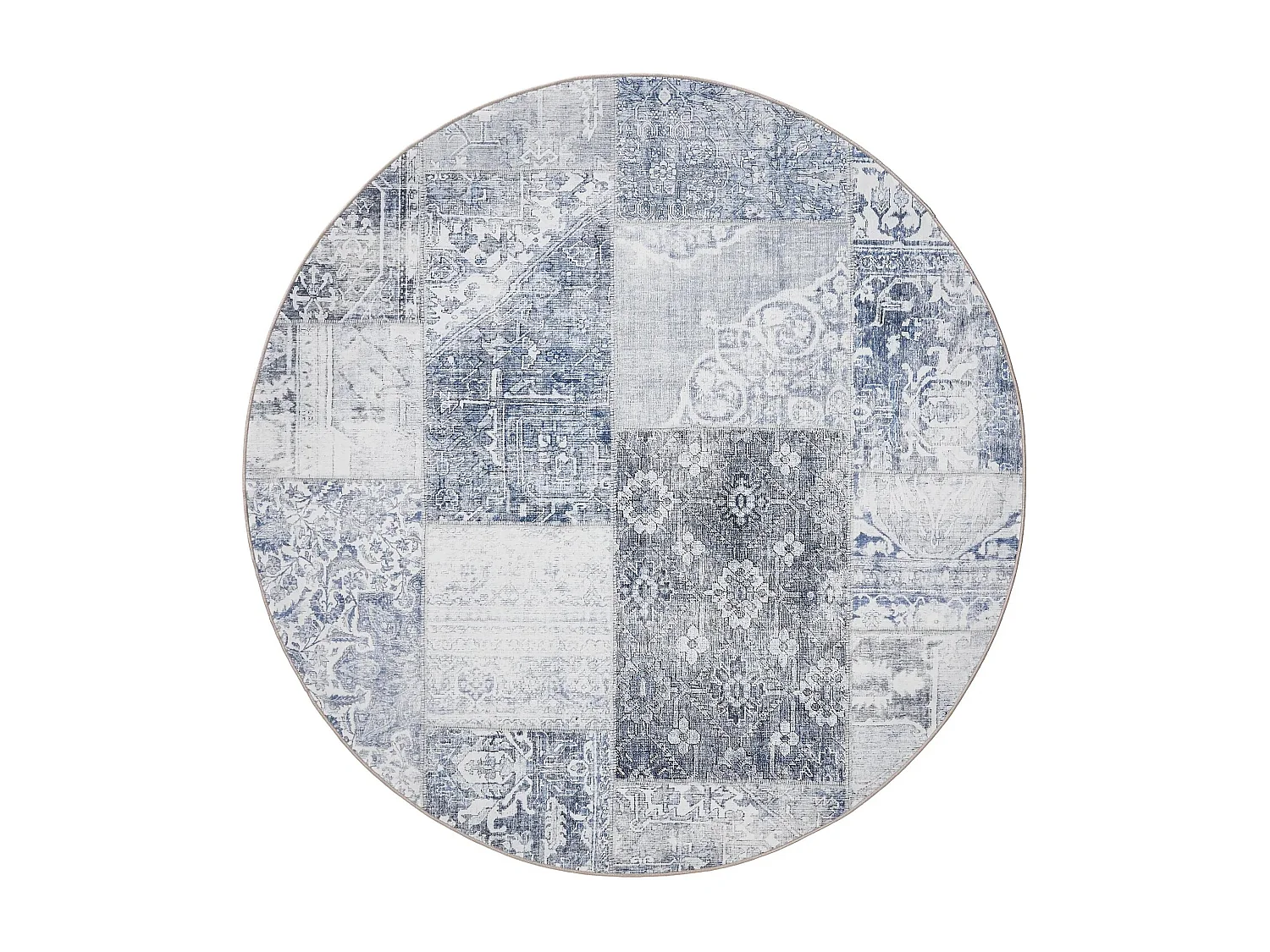 Tapis lavable George Bleu ø 120 cm rond