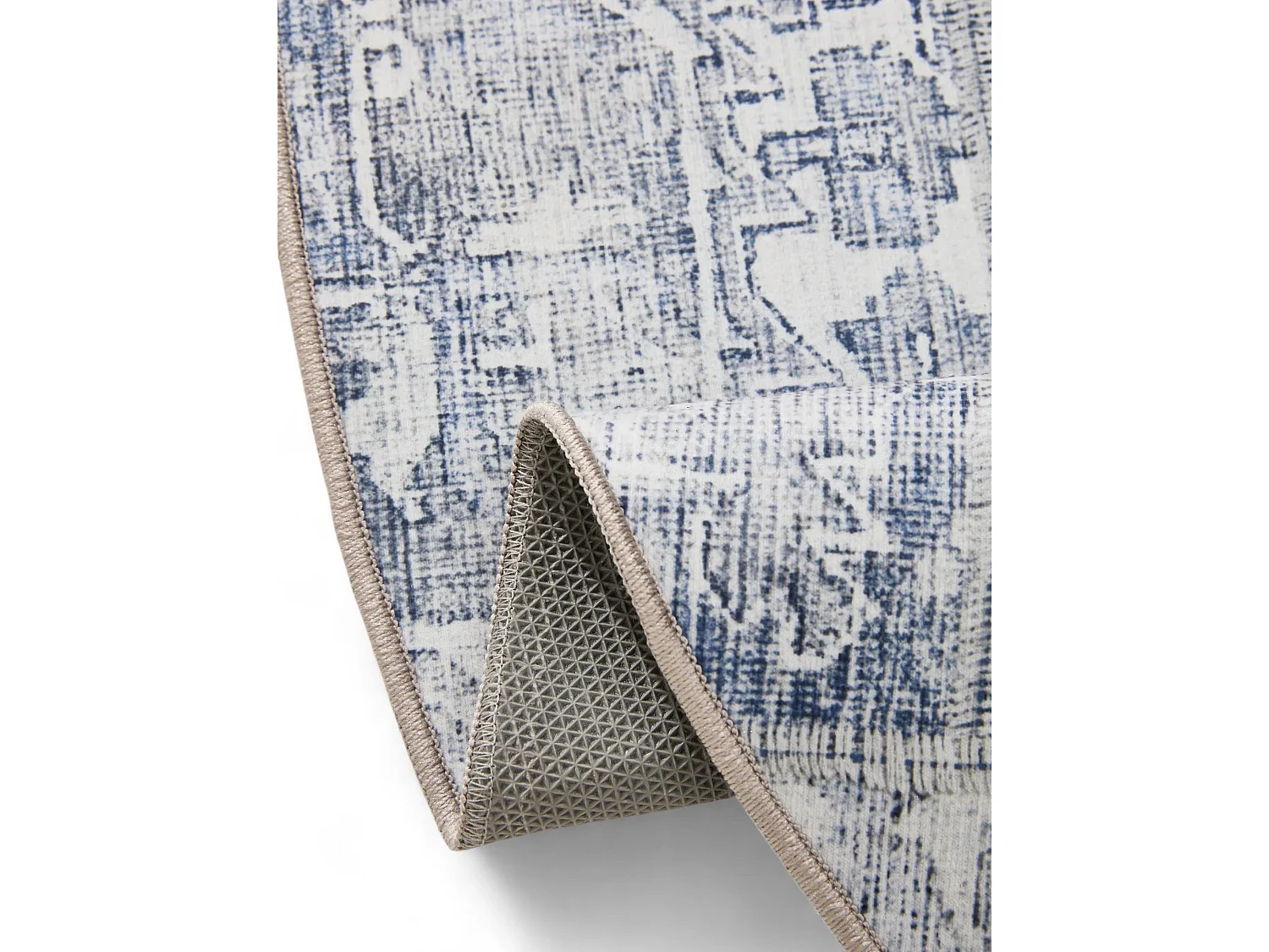 Tapis lavable George Bleu ø 120 cm rond
