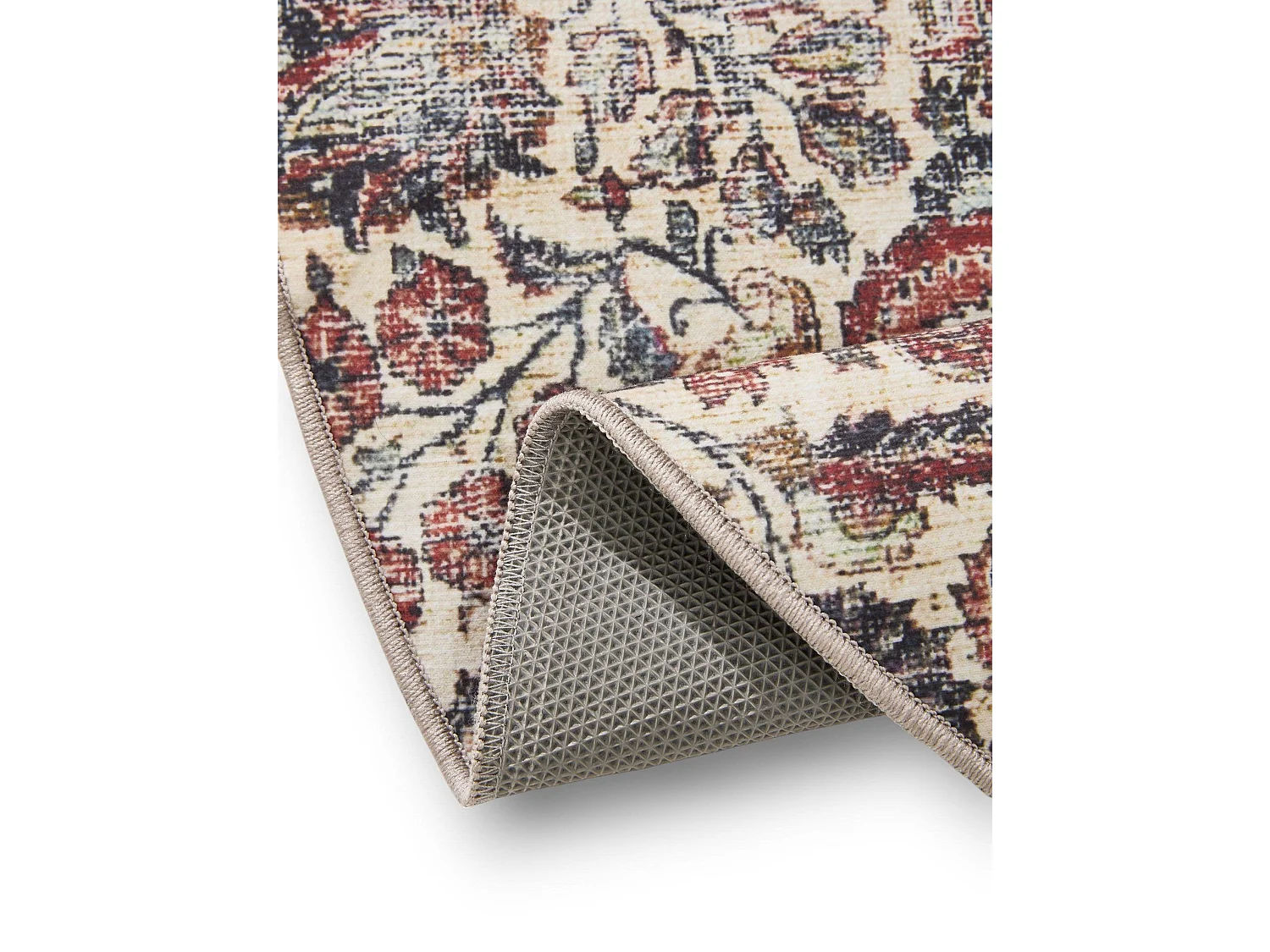 Tapis lavable George Multicouleur/Marron ø 160 cm rond