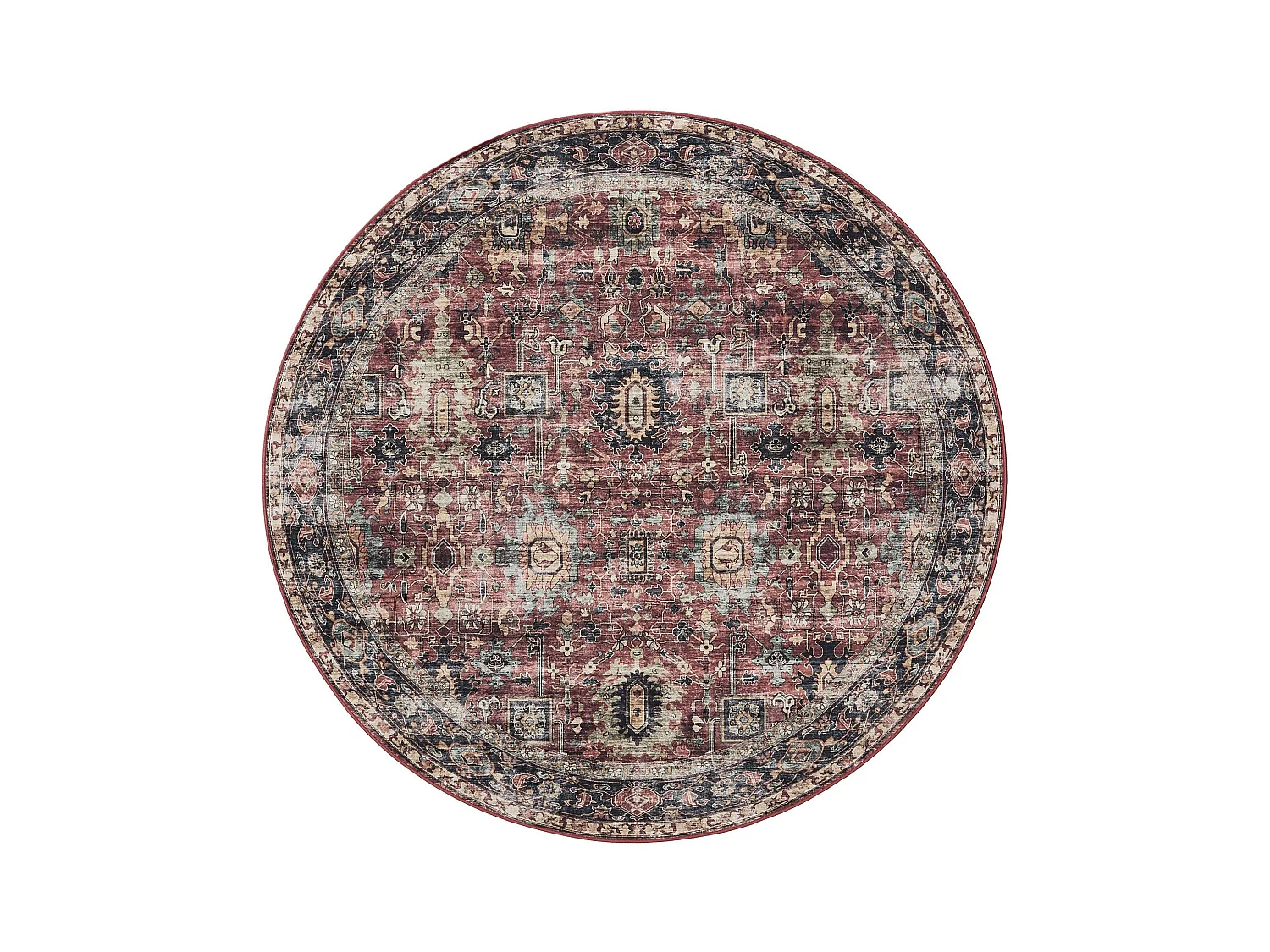 Tapis lavable George Multicouleur ø 160 cm rond
