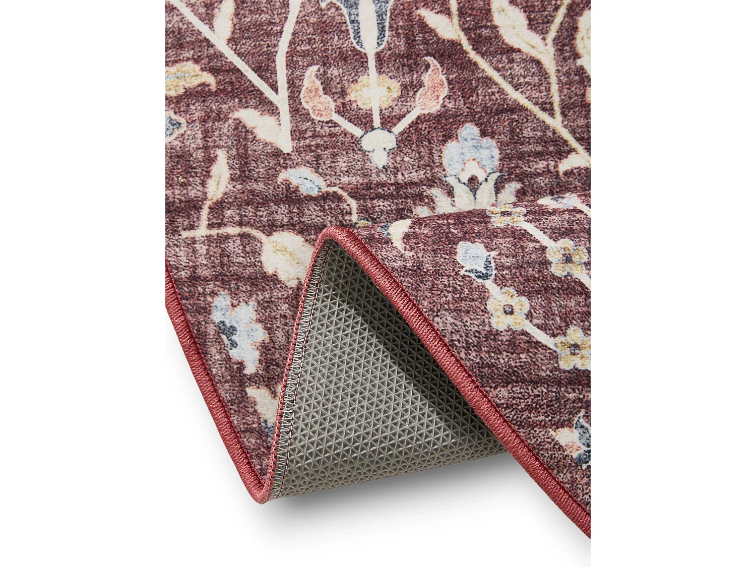 Tapis lavable George Bordeaux ø 120 cm rond