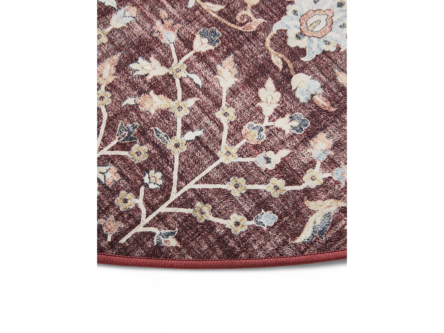 Tapis lavable George Bordeaux ø 120 cm rond