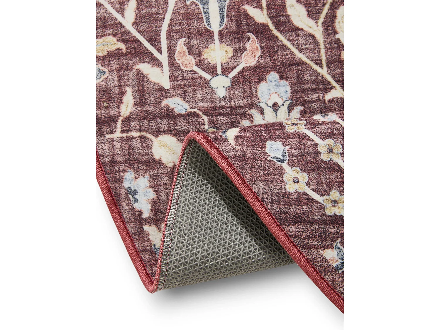 Tapis lavable George Bordeaux ø 120 cm rond