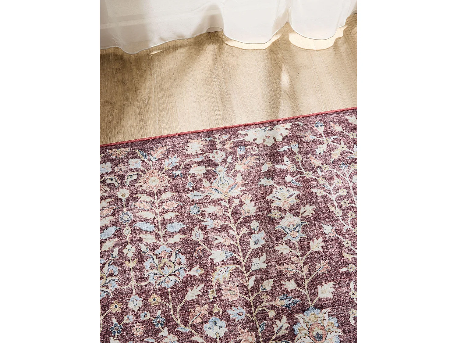 Tapis lavable George Bordeaux 240x340 cm