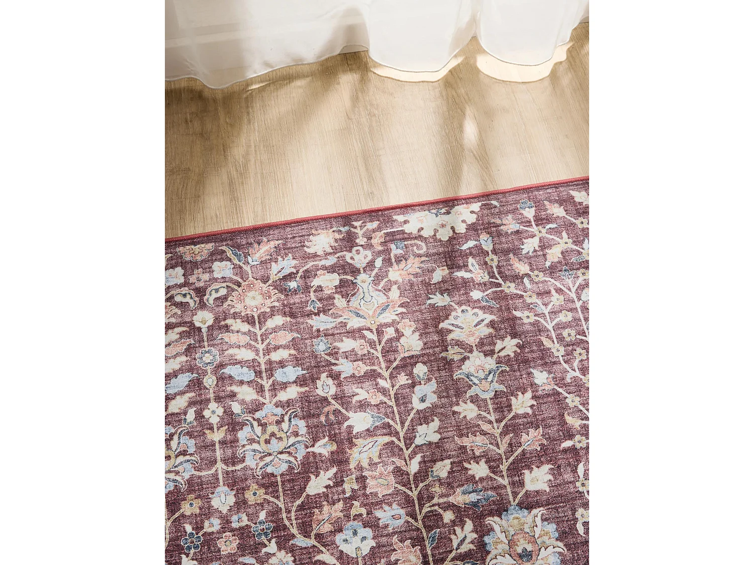 Tapis lavable George Bordeaux 240x340 cm