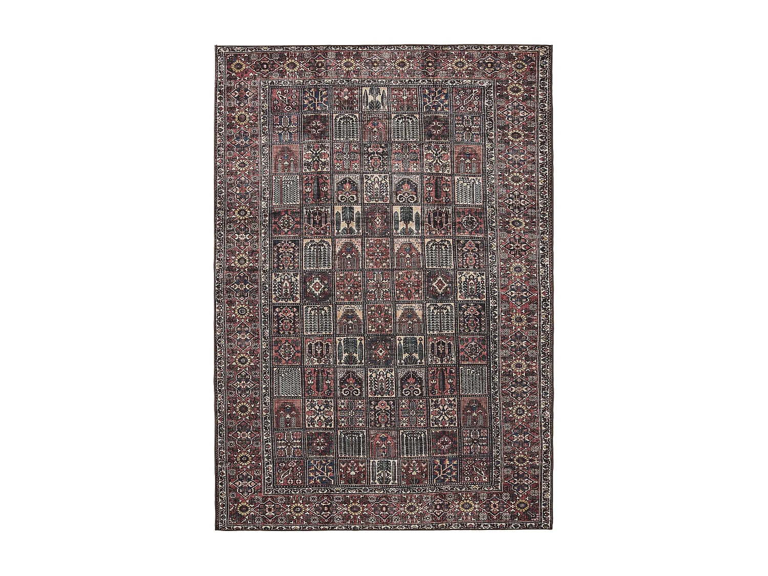 Tapis lavable George Multicouleur/Rouge 120x170 cm