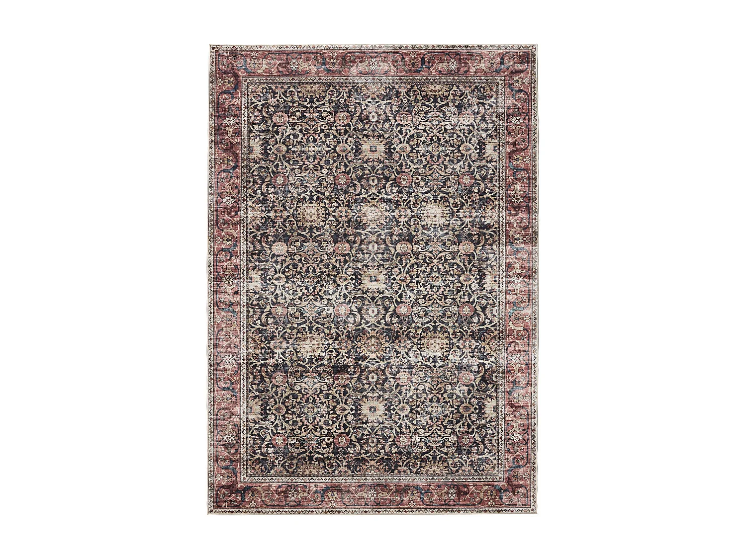 Tapis lavable George Multicouleur/Rouge 60x120 cm