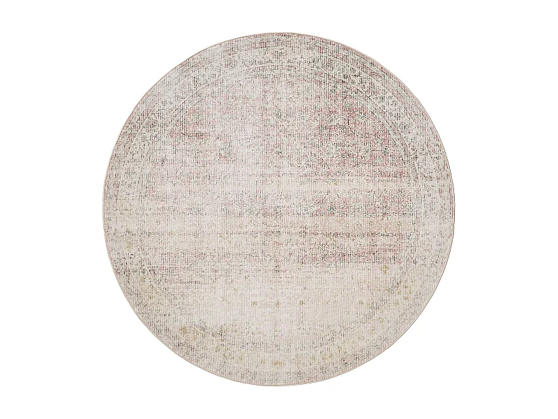 Tapis lavable George Beige/Rose ø 120 cm rond