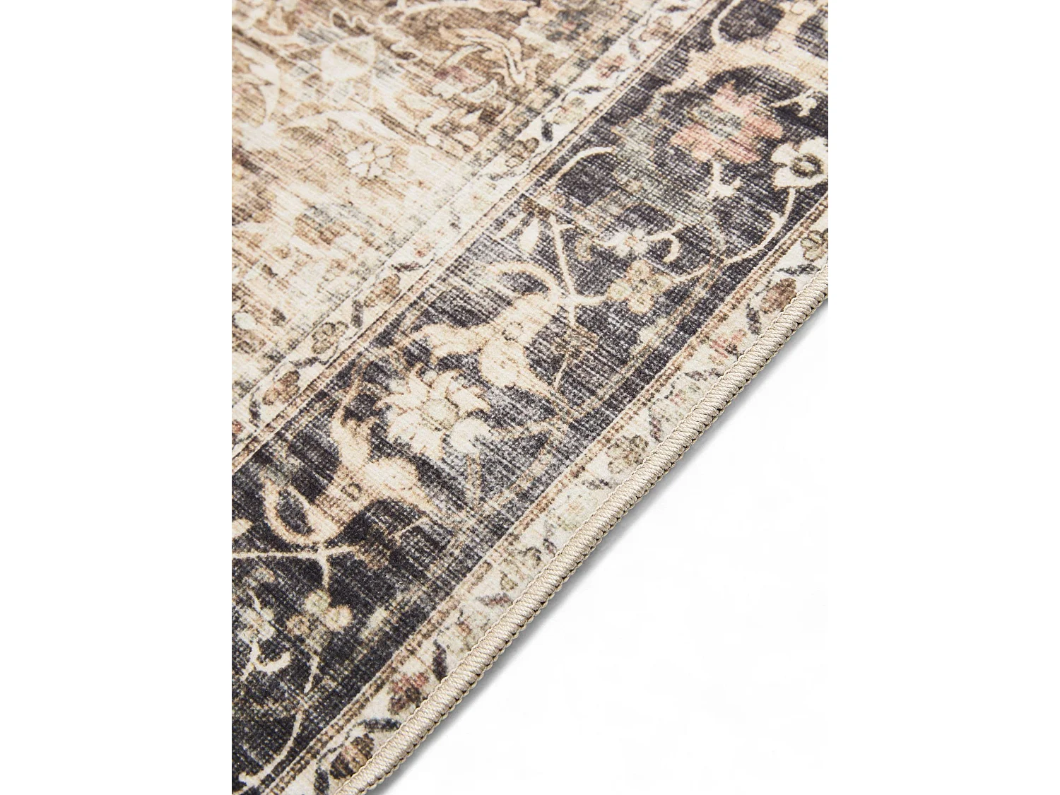 Tapis lavable George Anthracite/Taupe 200x300 cm