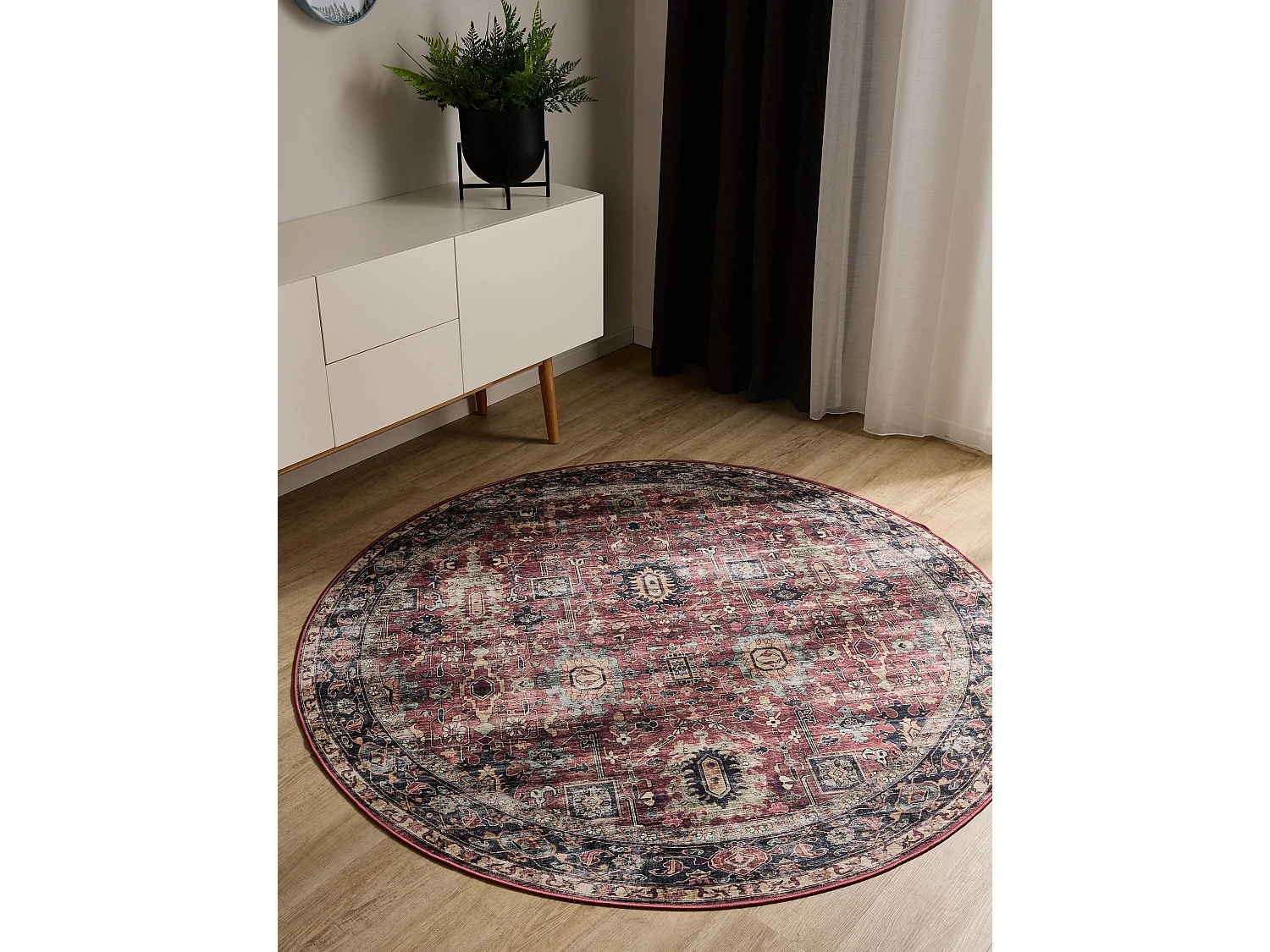 Tapis lavable George Multicouleur ø 120 cm rond