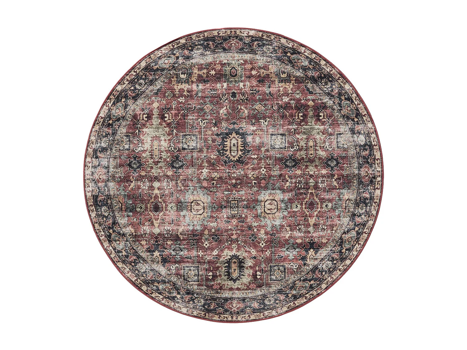 Tapis lavable George Multicouleur ø 120 cm rond
