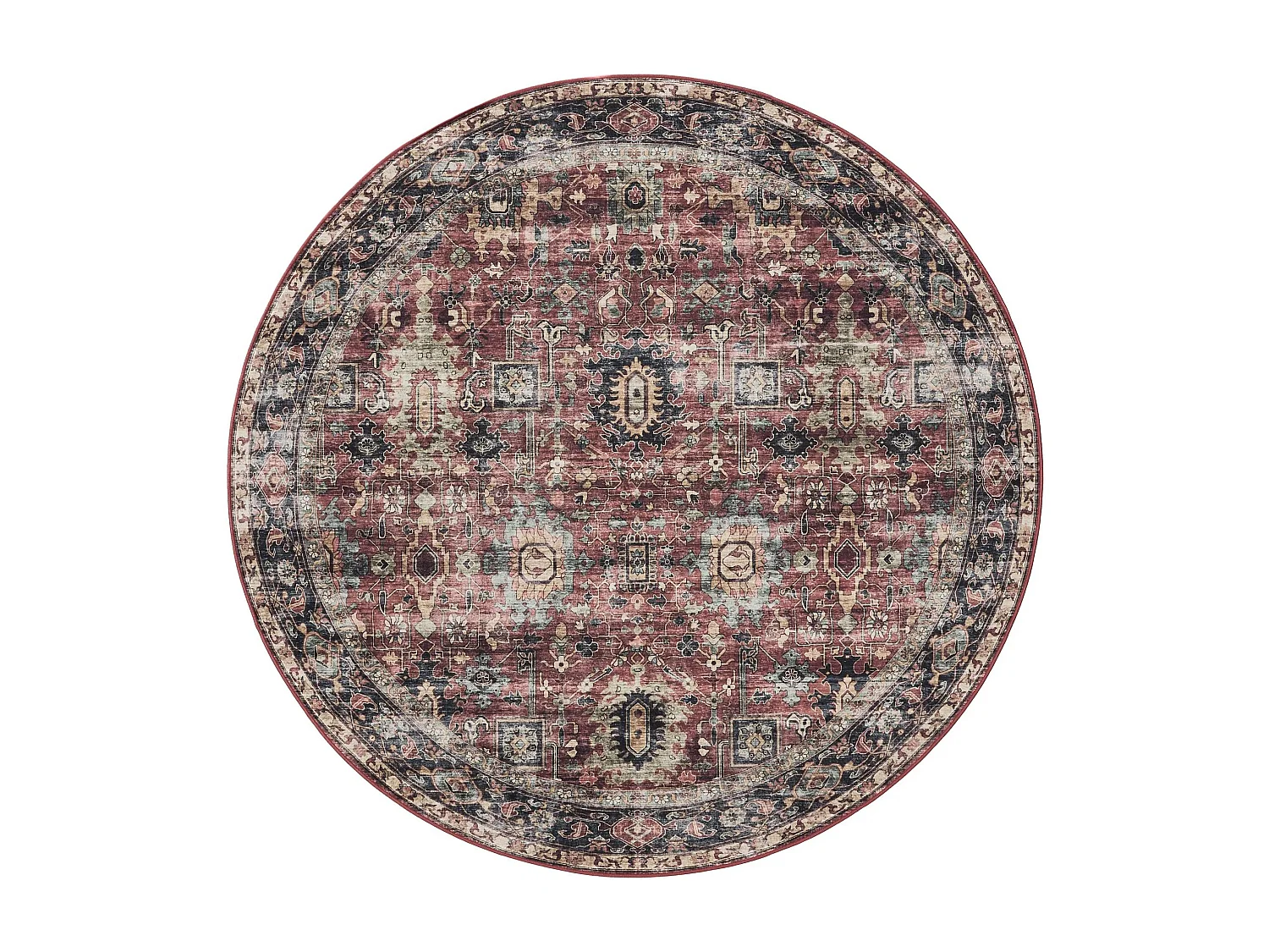 Tapis lavable George Multicouleur ø 120 cm rond