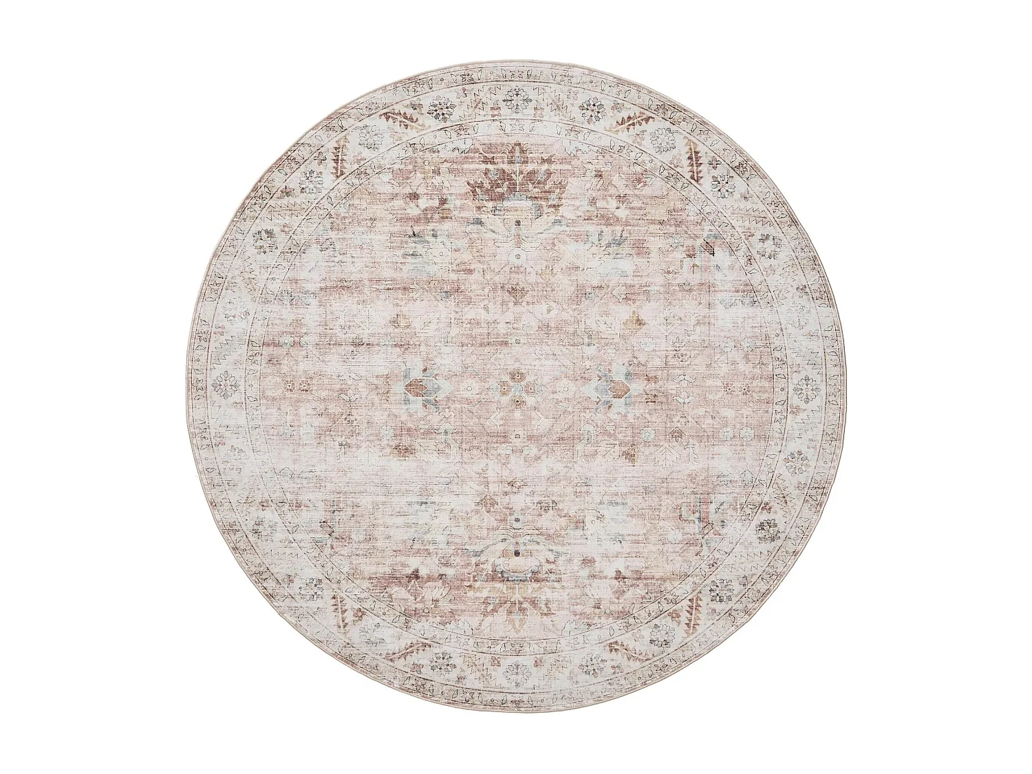 Tapis lavable George Rose ø 160 cm rond