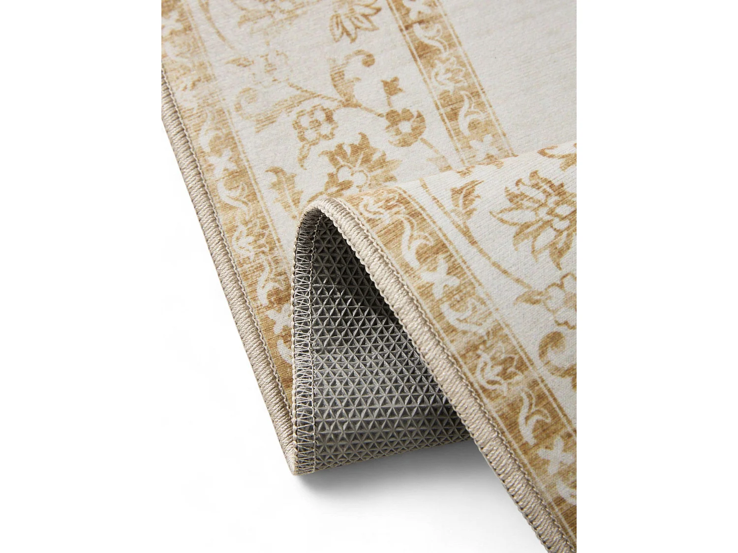 Tapis lavable George Crème/Jaune 60x120 cm