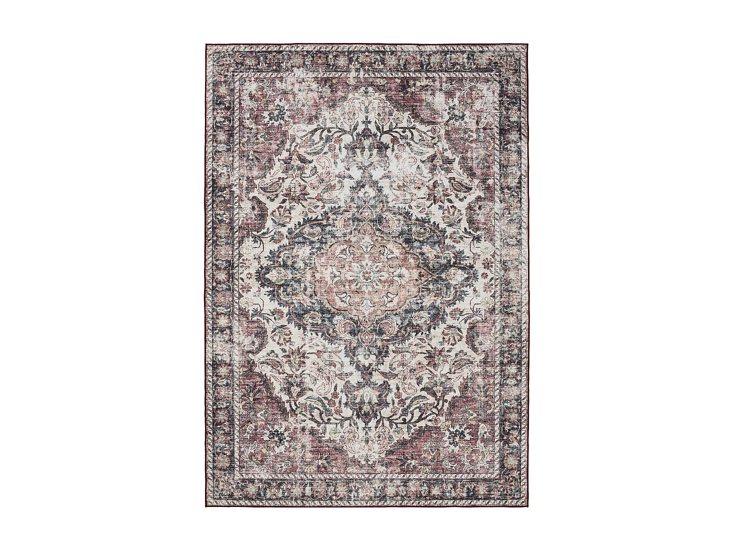 Tapis lavable George Multicouleur/Rouge 80x150 cm