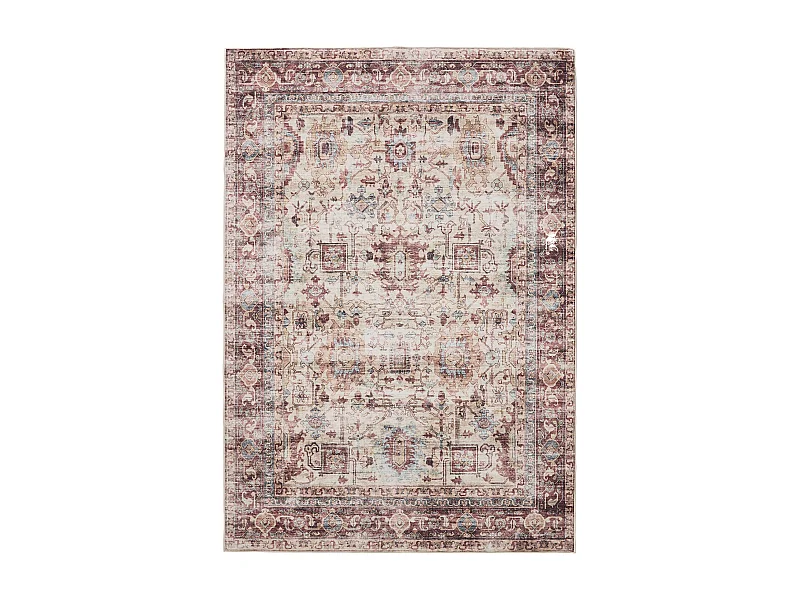 Tapis lavable George Multicouleur/Fuchsia 140x200 cm