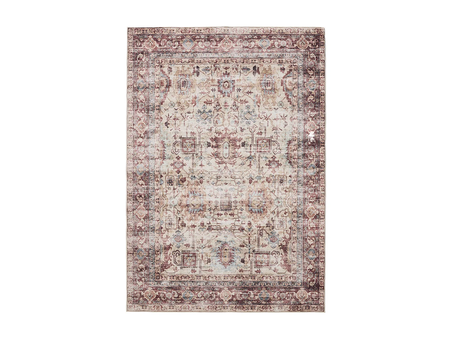 Tapis lavable George Multicouleur/Fuchsia 140x200 cm