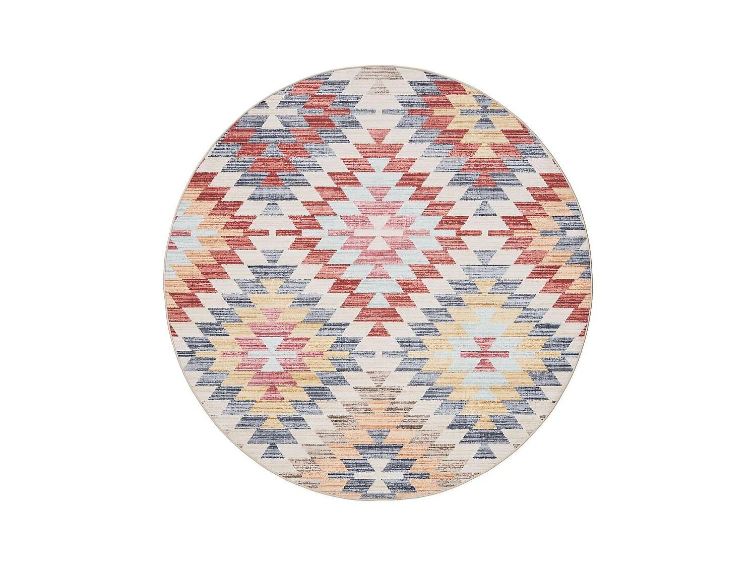 Tapis lavable George Multicouleur/Beige ø 160 cm rond