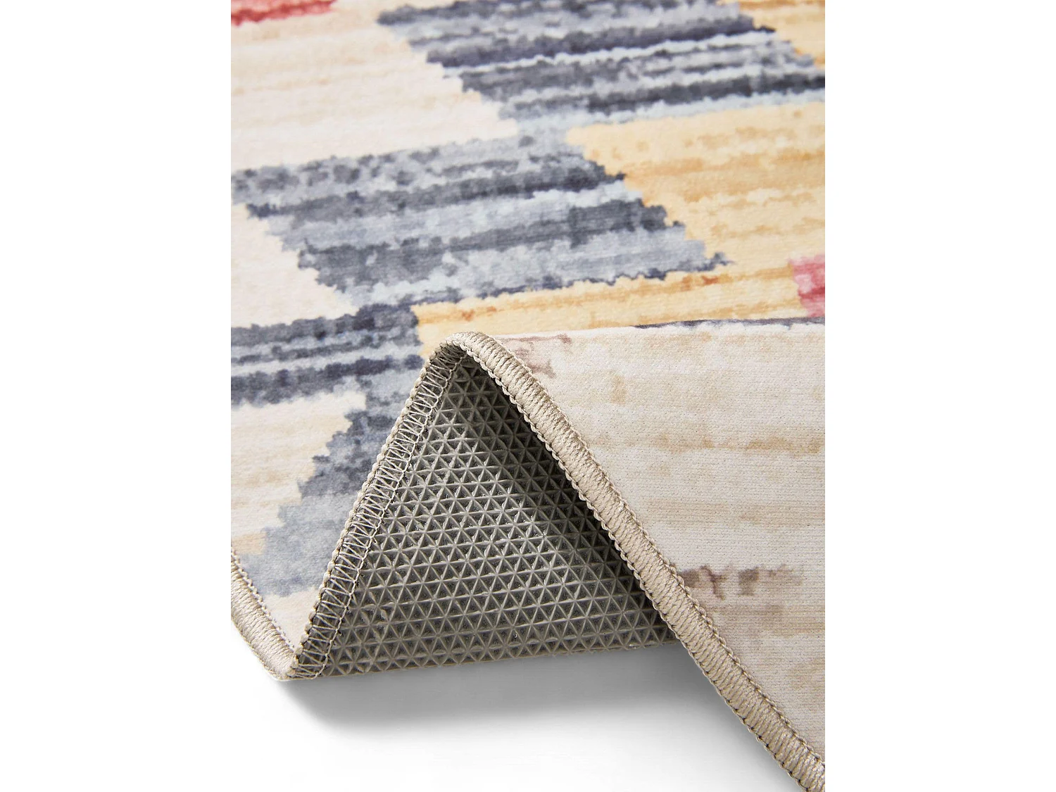 Tapis lavable George Multicouleur/Beige ø 160 cm rond