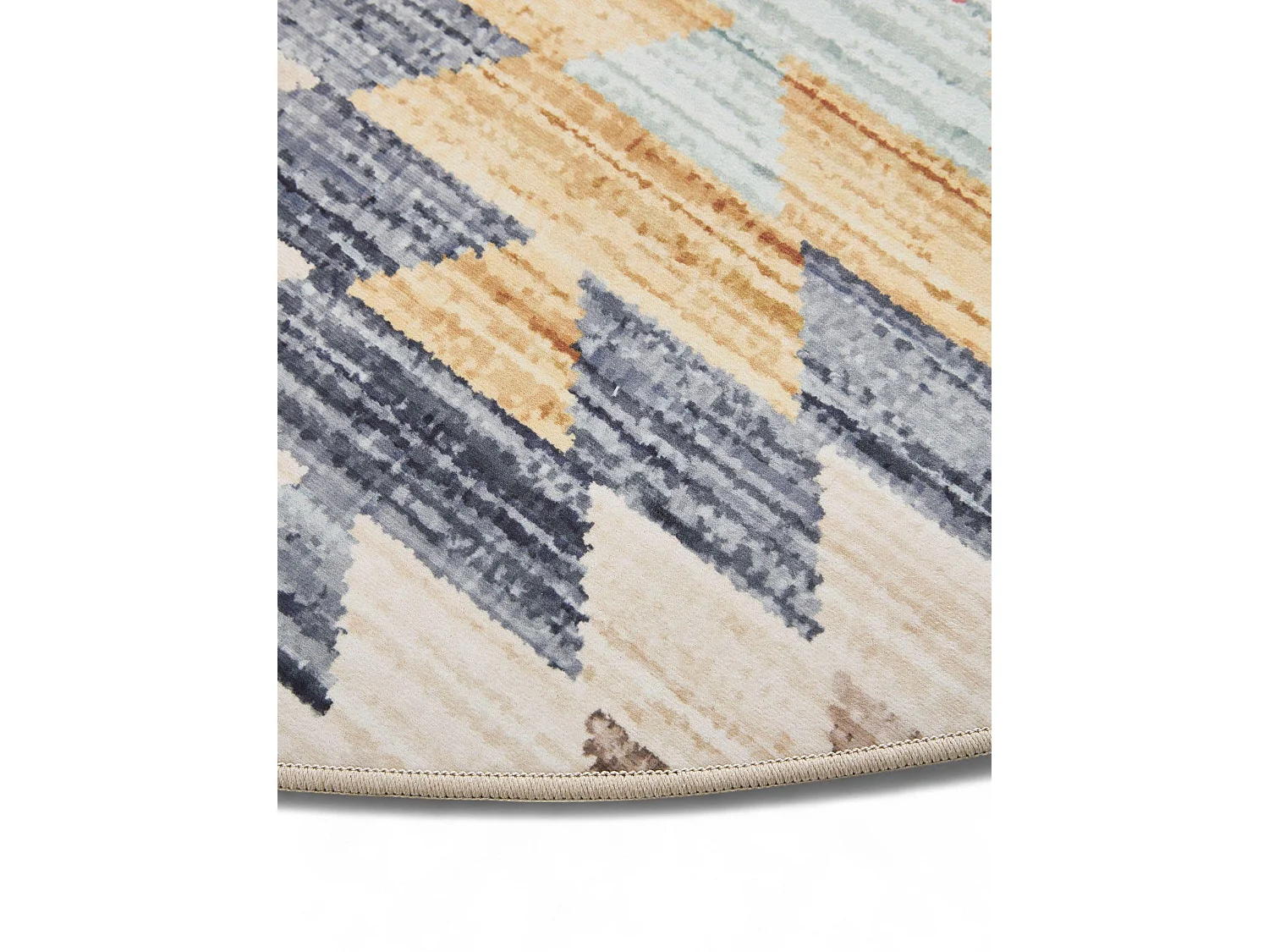 Tapis lavable George Multicouleur/Beige ø 160 cm rond