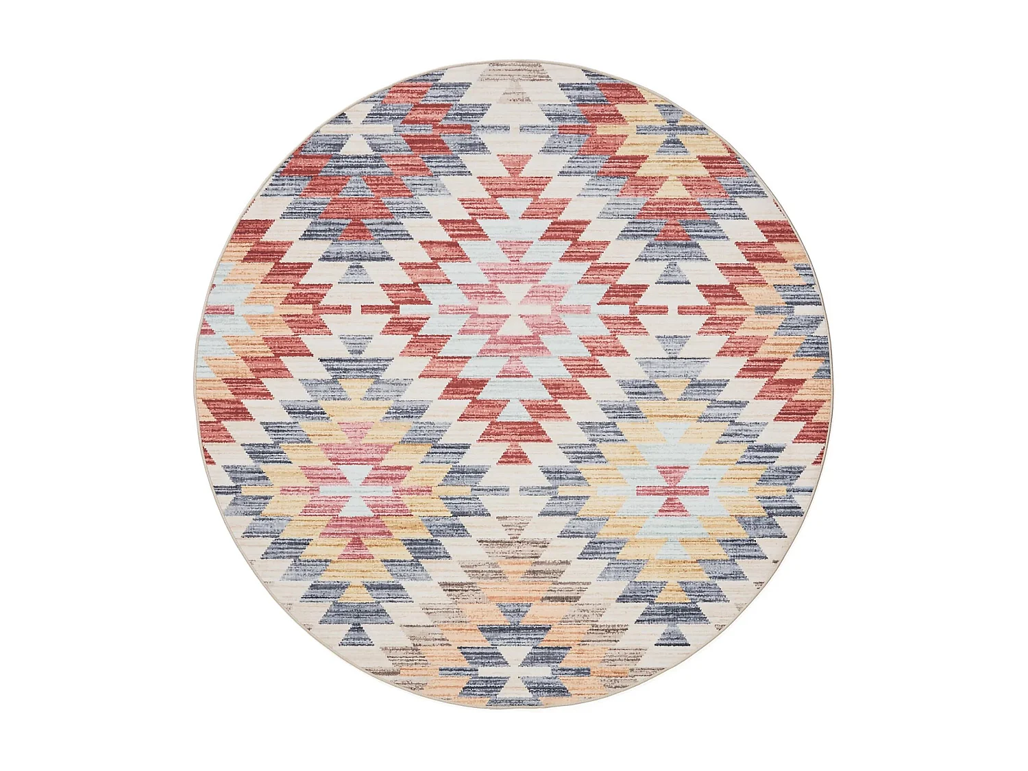 Tapis lavable George Multicouleur/Beige ø 160 cm rond