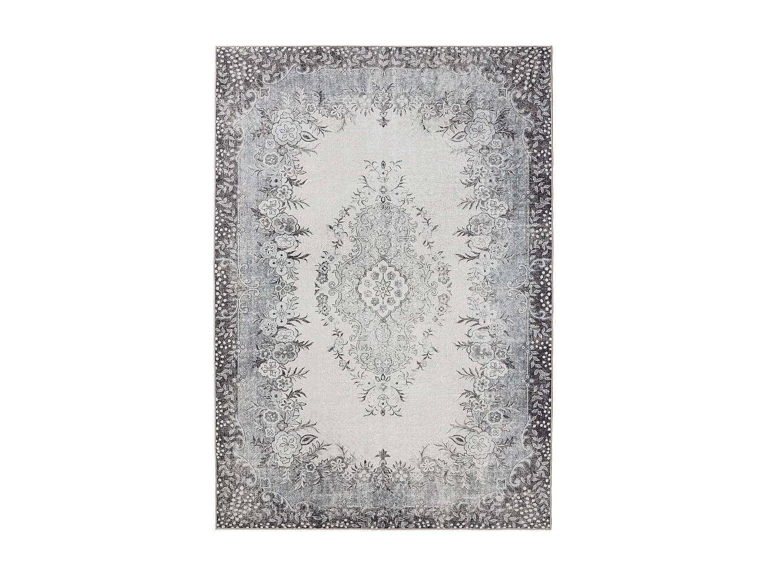 Tapis lavable George Noir/Gris 140x200 cm