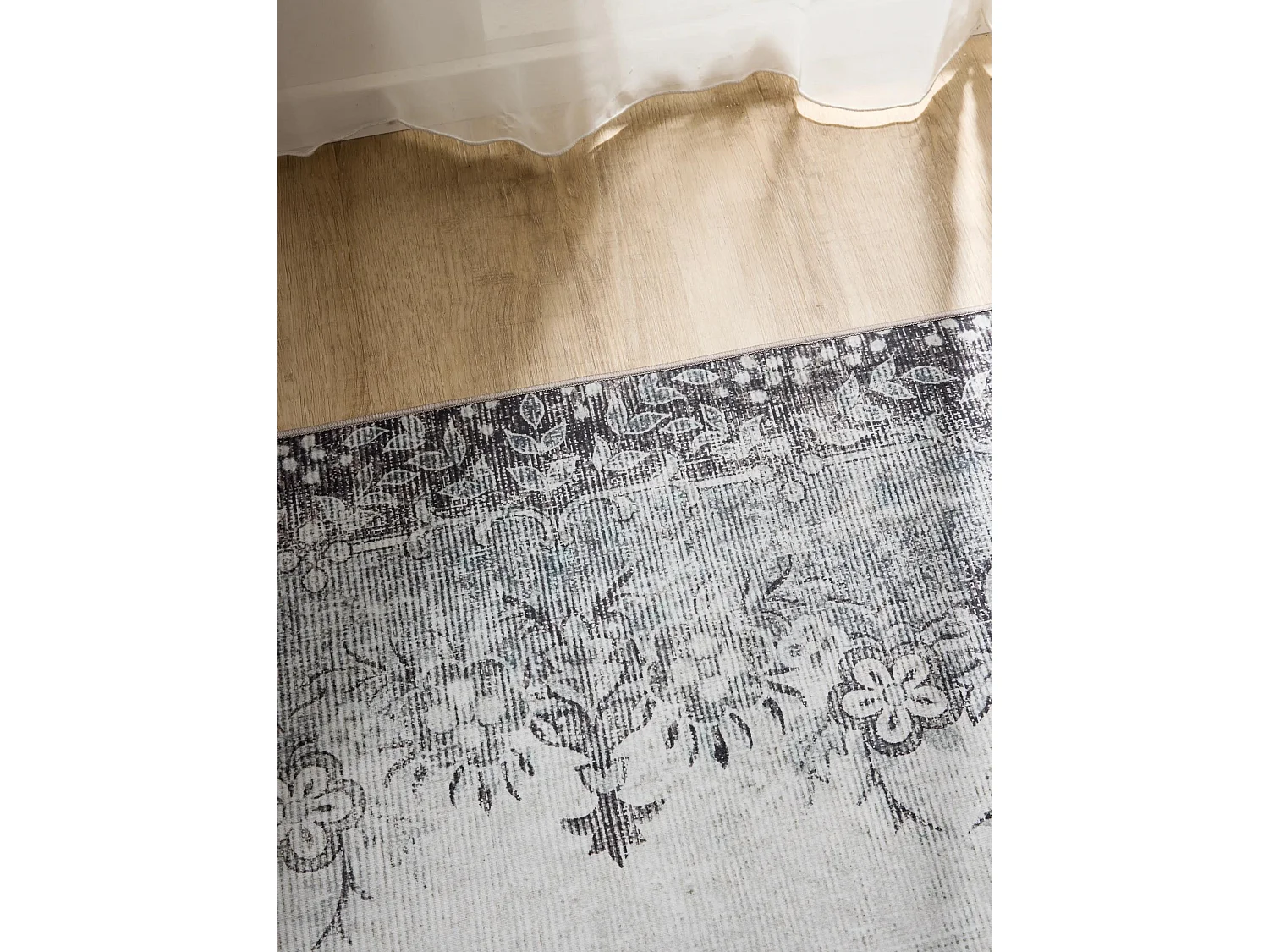 Tapis lavable George Noir/Gris 120x170 cm