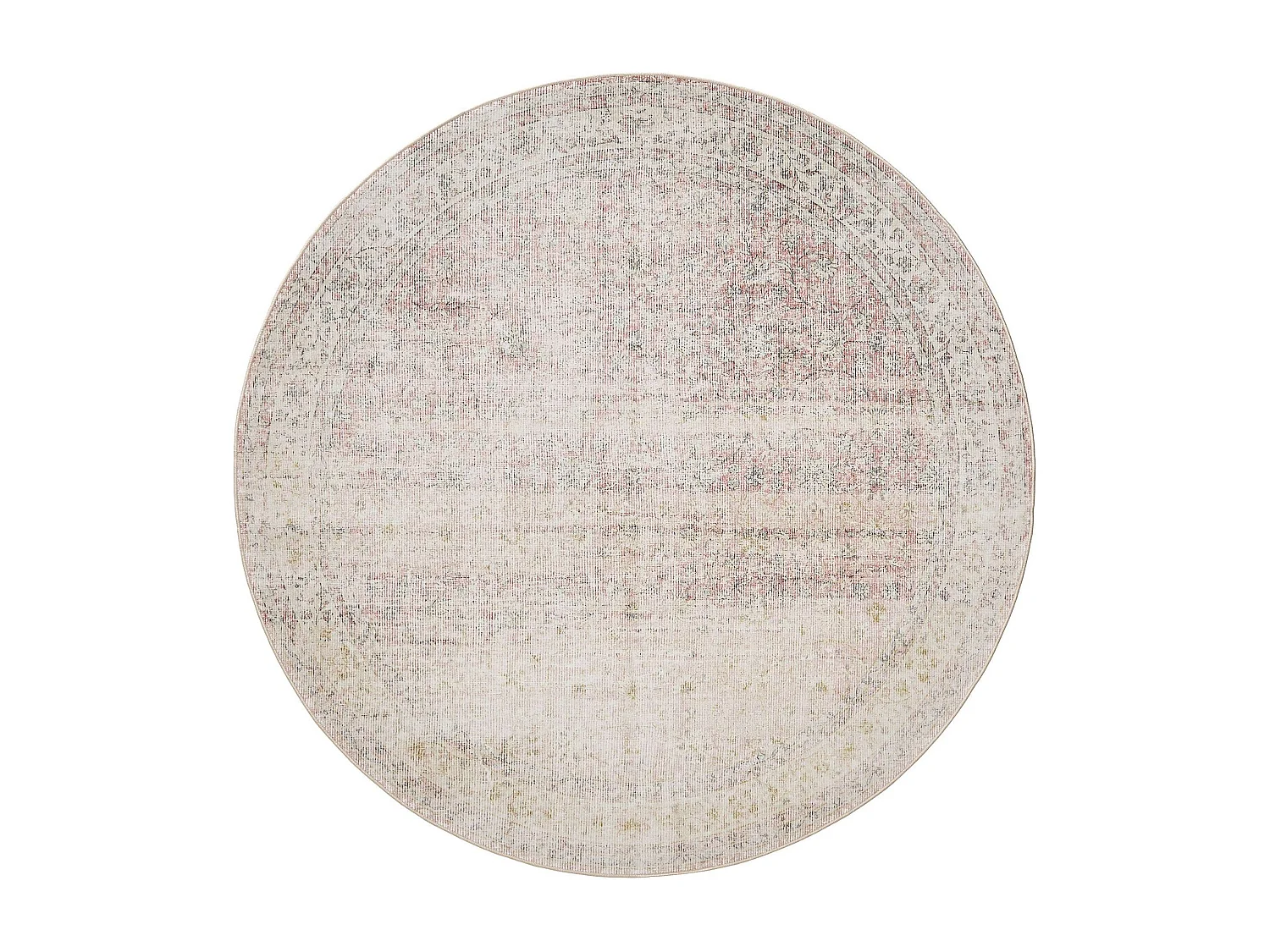 Tapis lavable George Beige/Rose ø 160 cm rond
