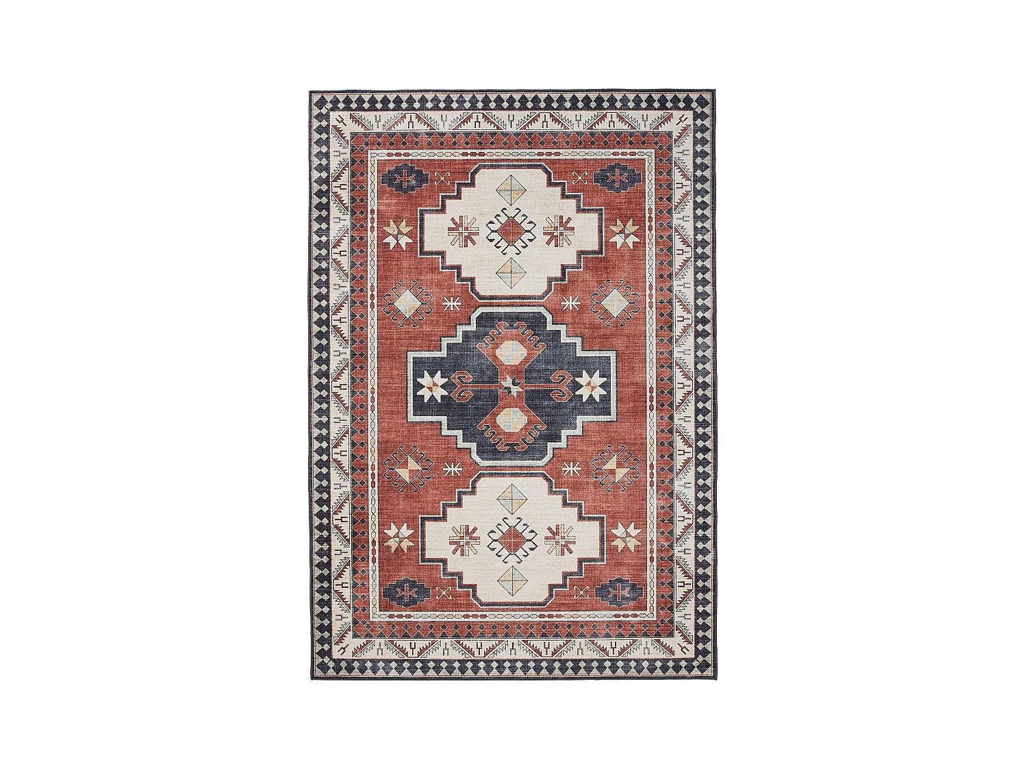 Tapis lavable George Multicouleur/Bleu 140x200 cm