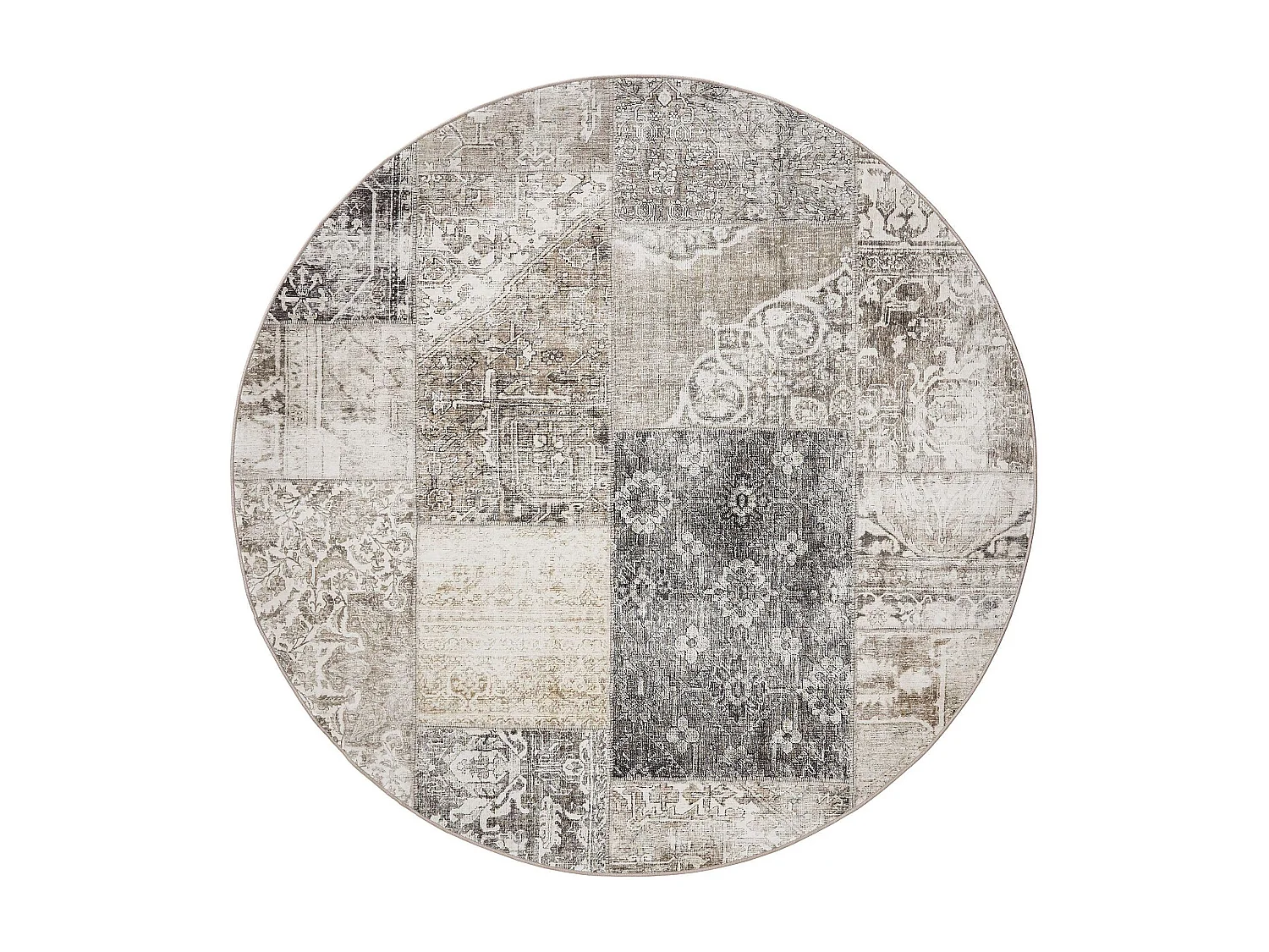 Tapis lavable George Gris ø 120 cm rond