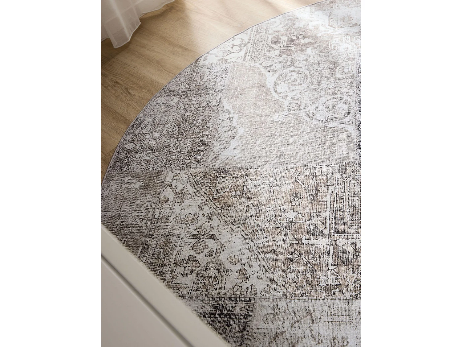 Tapis lavable George Gris ø 120 cm rond