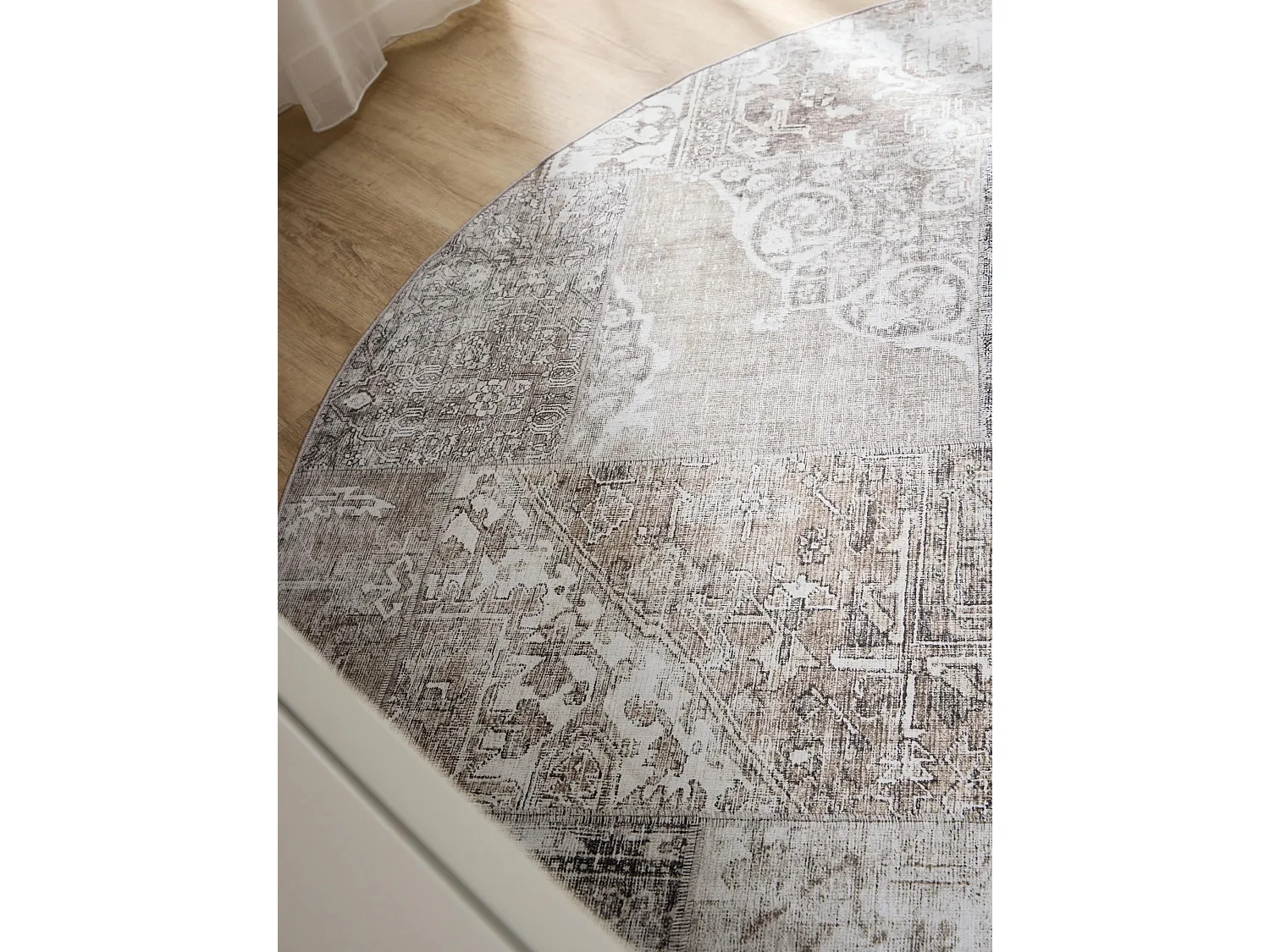 Tapis lavable George Gris ø 120 cm rond