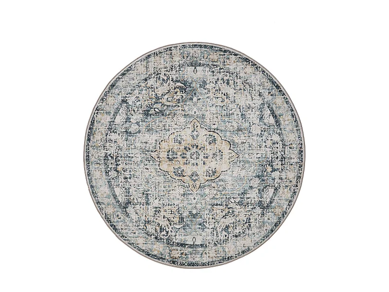 Tapis lavable George Bleu ø 120 cm rond