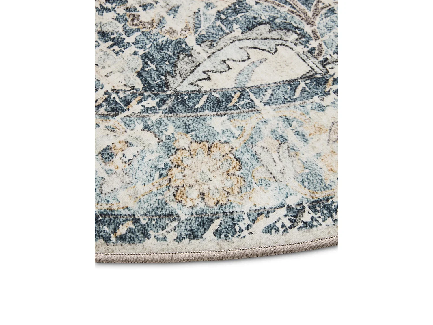Tapis lavable George Bleu ø 120 cm rond