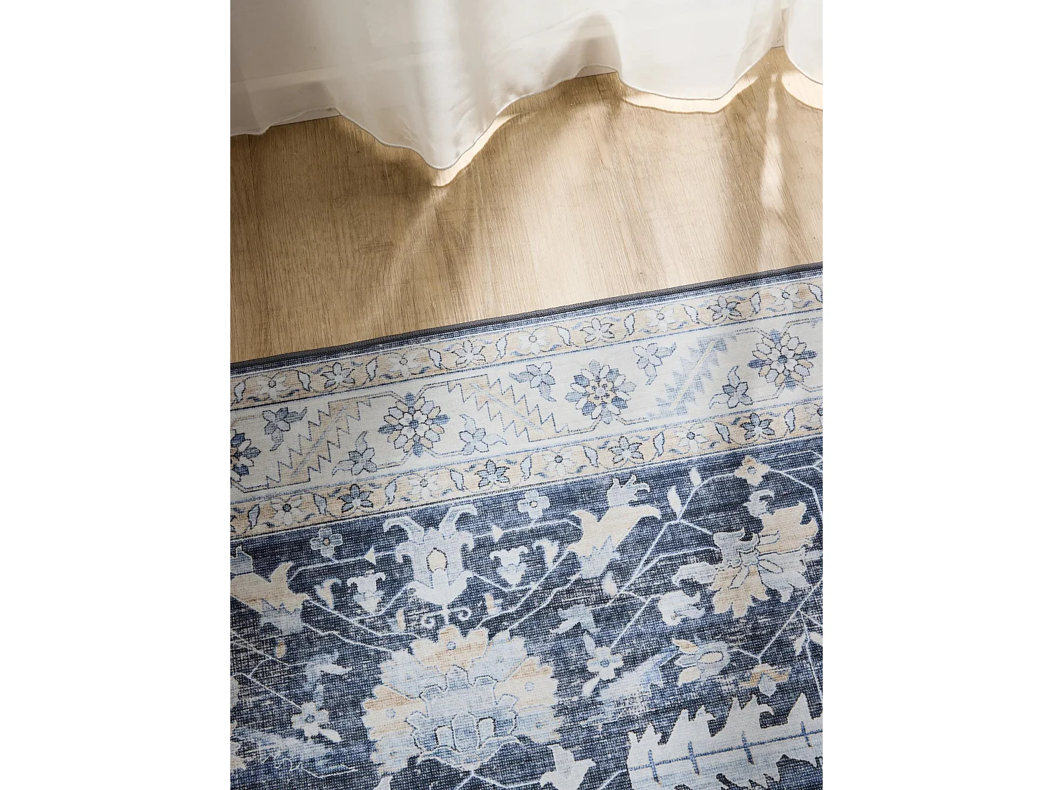 Tapis lavable George Bleu 80x150 cm