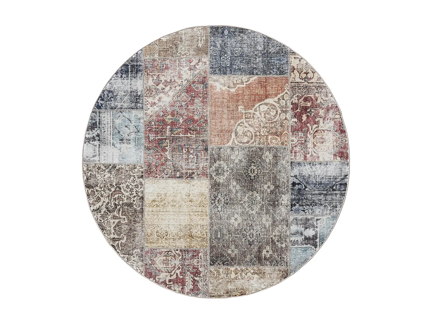 Tapis lavable George Multicouleur ø 120 cm rond