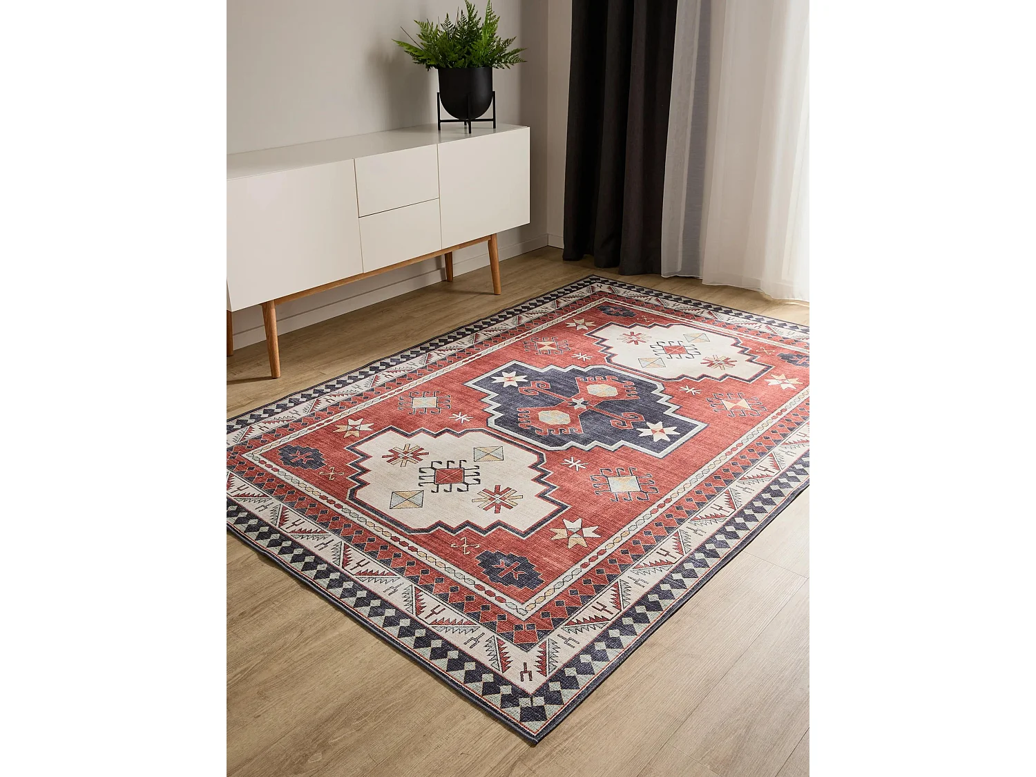 Tapis lavable George Multicouleur/Bleu 200x300 cm