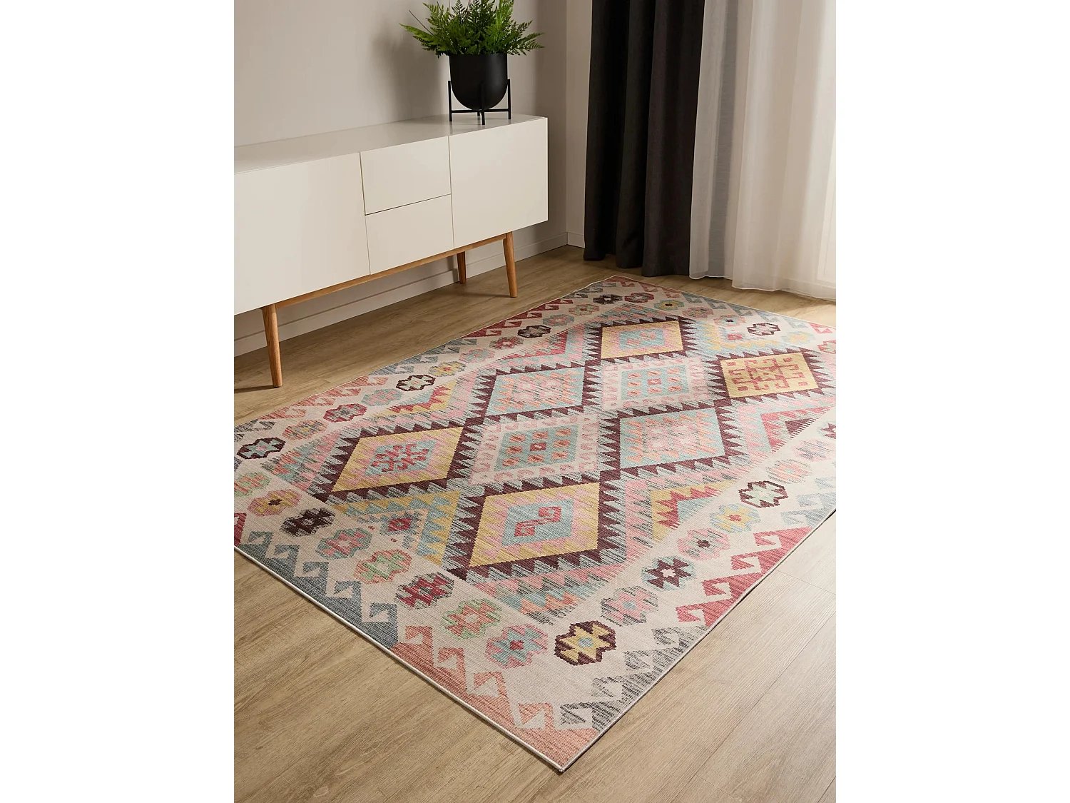 Tapis lavable George Multicouleur 140x200 cm