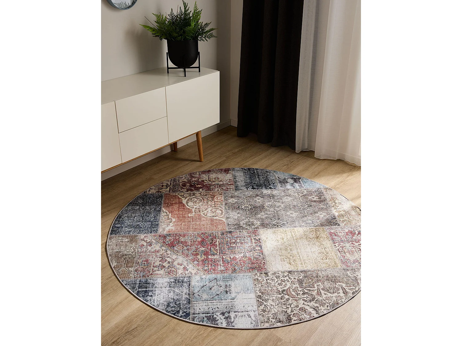 Tapis lavable George Multicouleur ø 160 cm rond