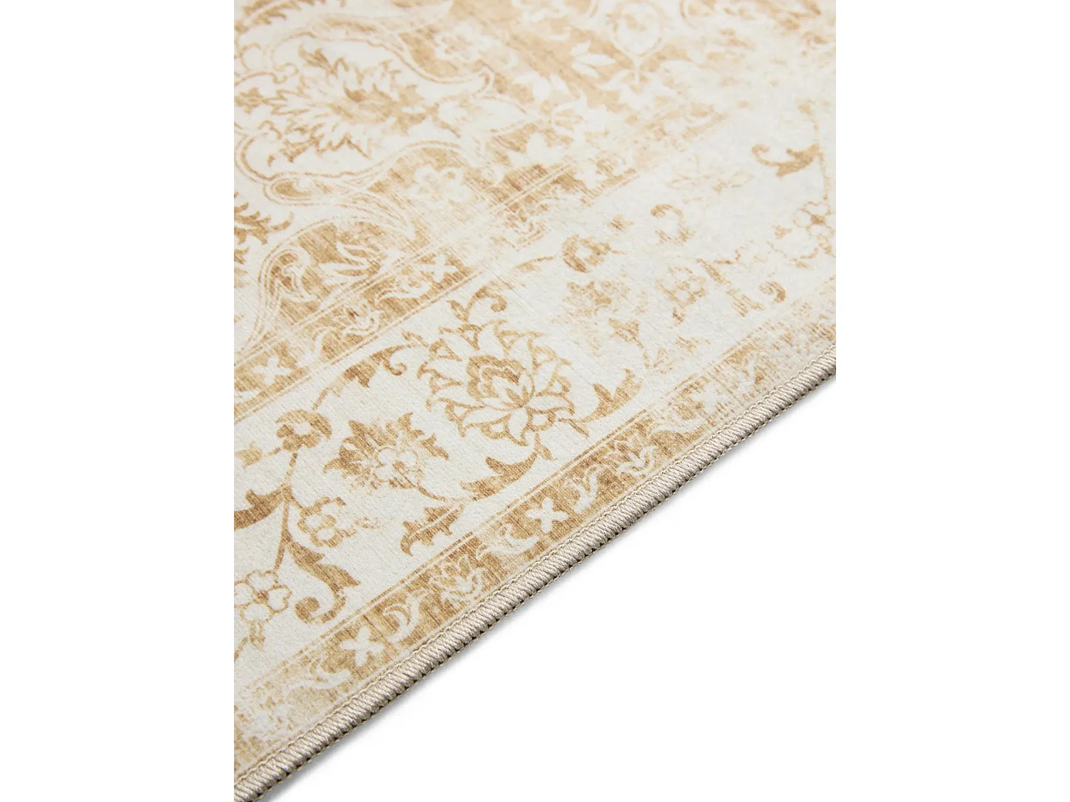 Tapis lavable George Crème/Jaune 160x230 cm