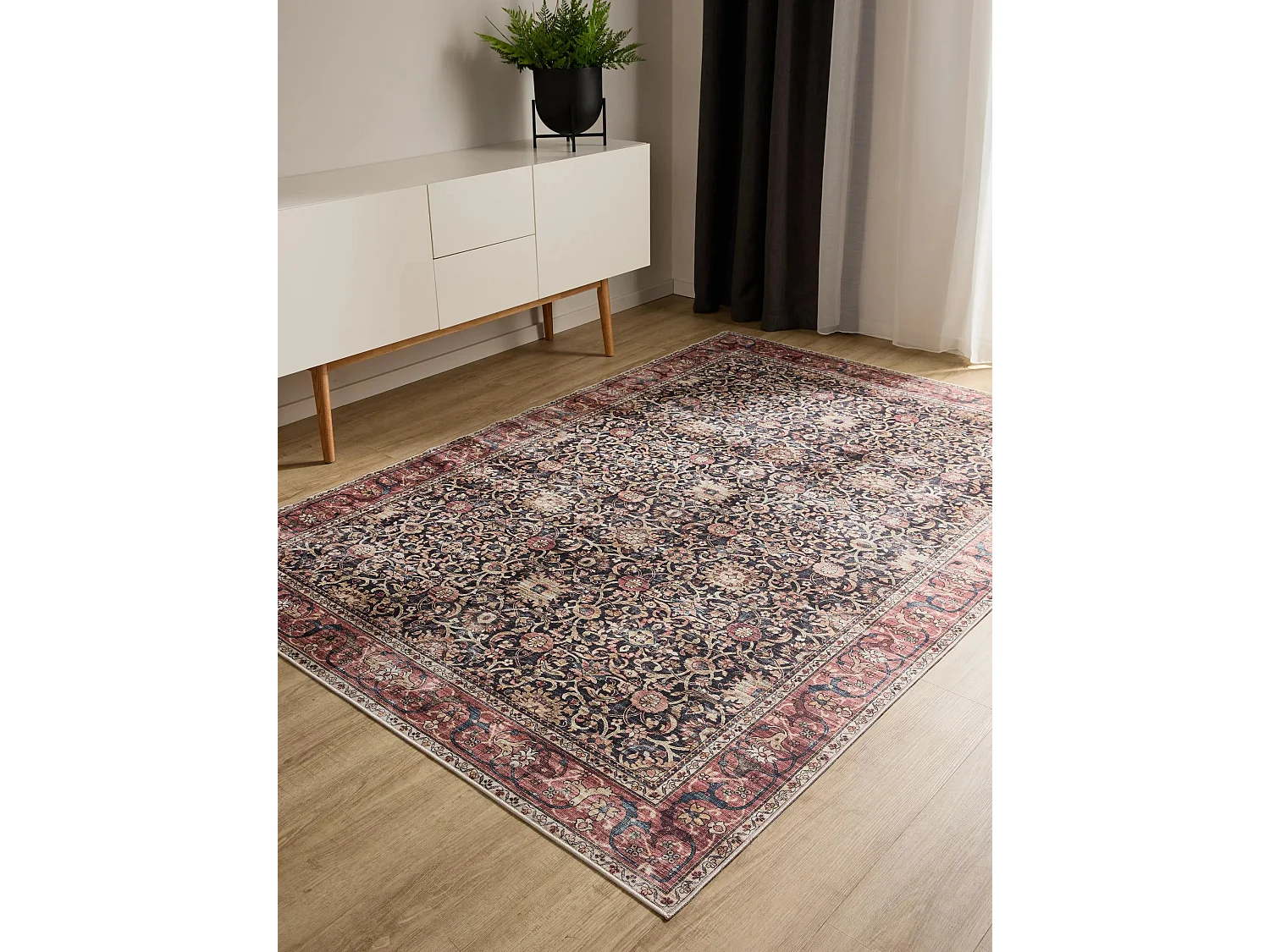 Tapis lavable George Multicouleur/Rouge 200x300 cm