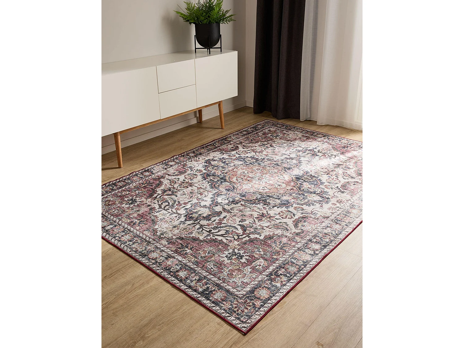 Tapis lavable George Multicouleur/Rouge 300x400 cm