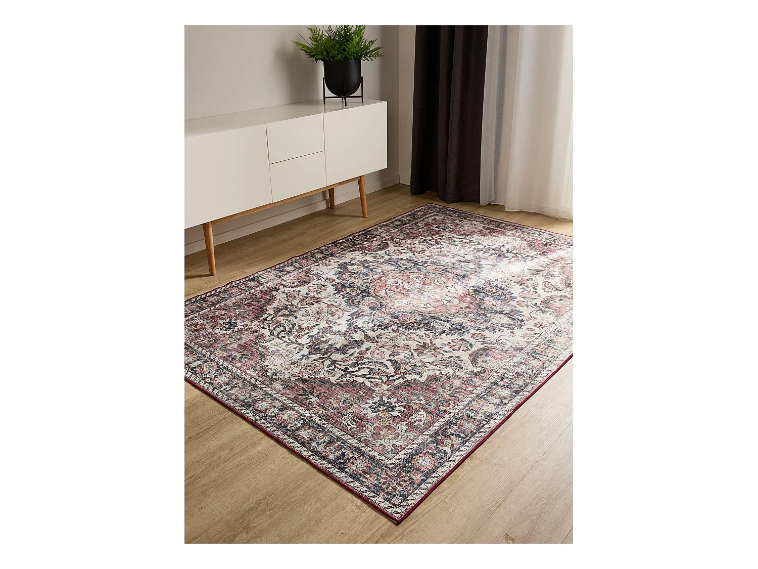 Tapis lavable George Multicouleur/Rouge 300x400 cm
