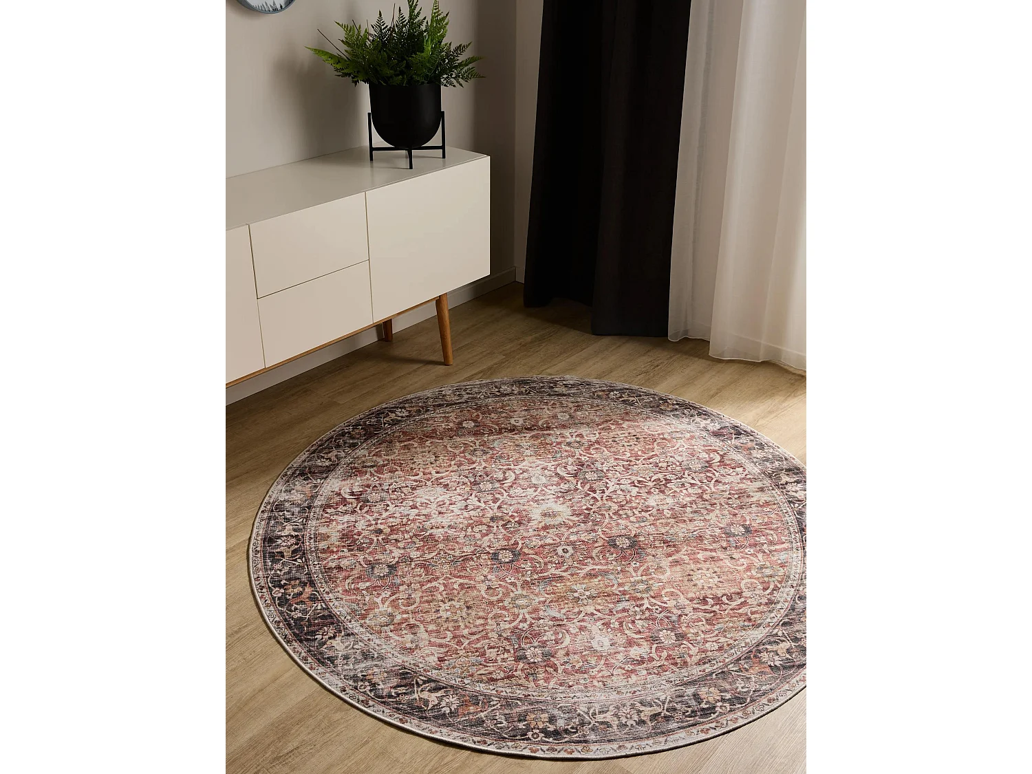 Tapis lavable George Multicouleur ø 120 cm rond