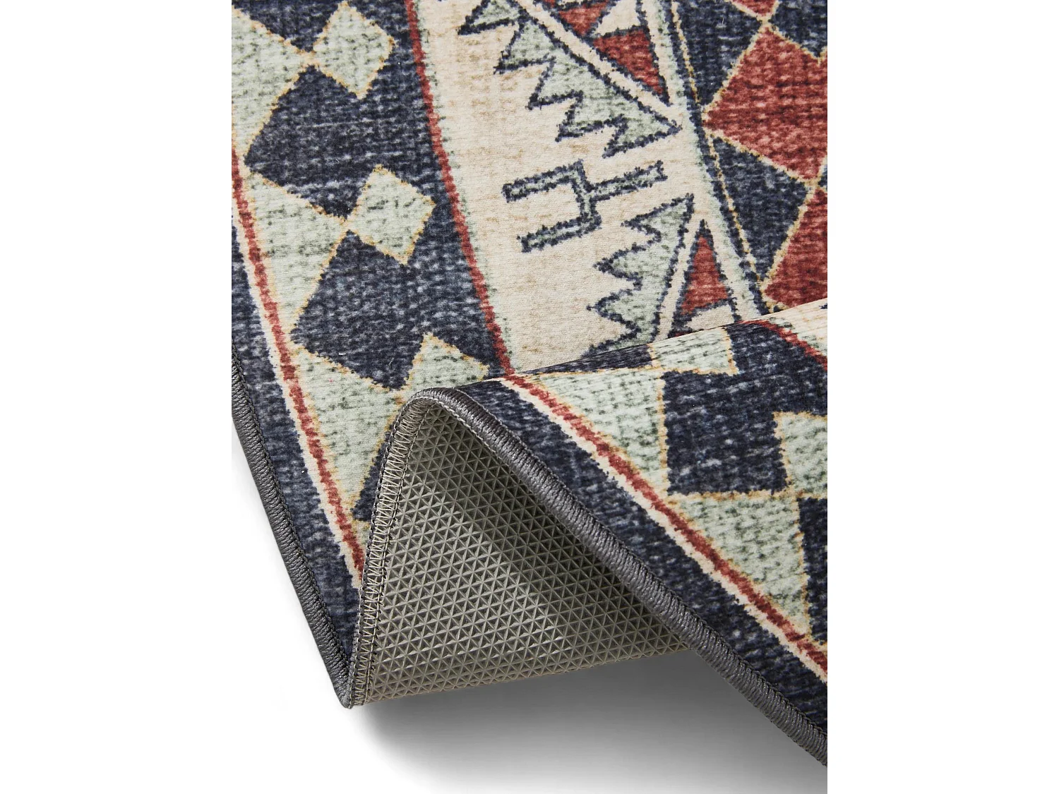 Tapis lavable George Multicouleur/Bleu ø 160 cm rond