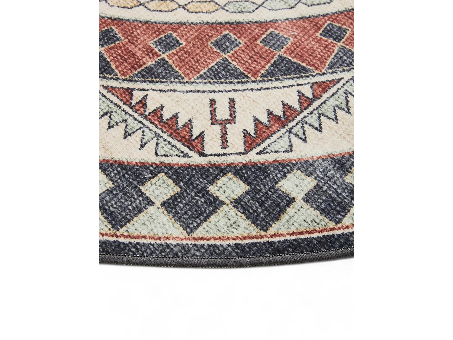 Tapis lavable George Multicouleur/Bleu ø 160 cm rond