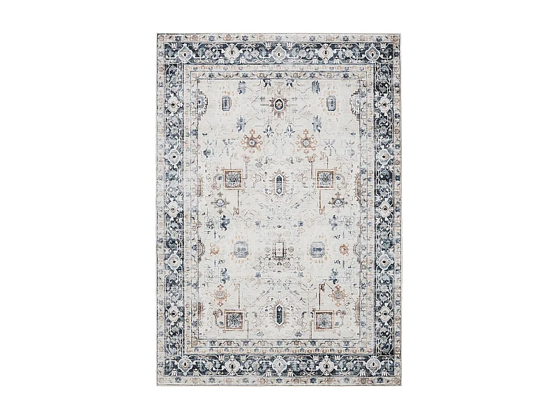 Tapis lavable George Crème/Gris 300x400 cm