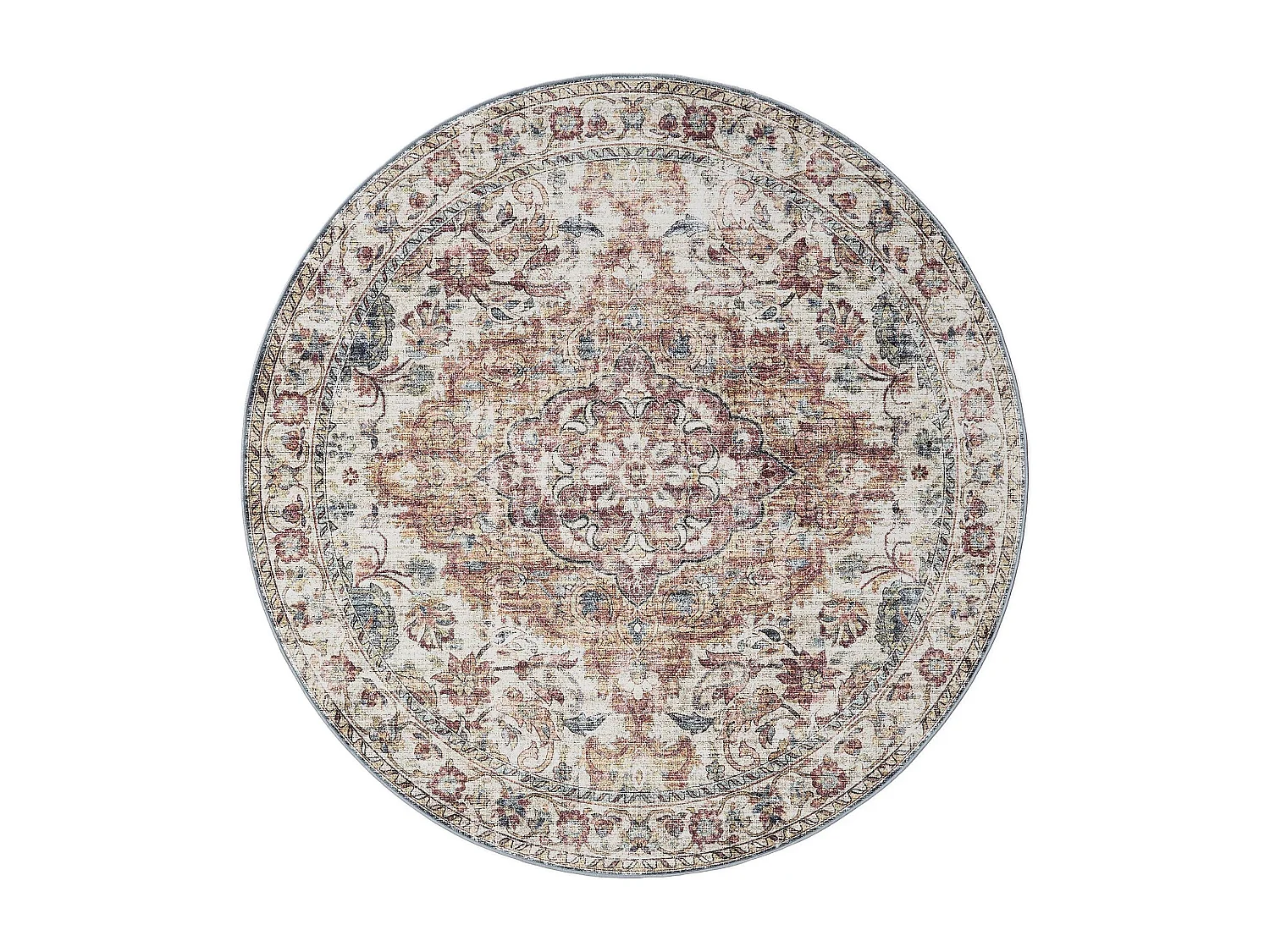 Tapis lavable George Multicouleur ø 120 cm rond